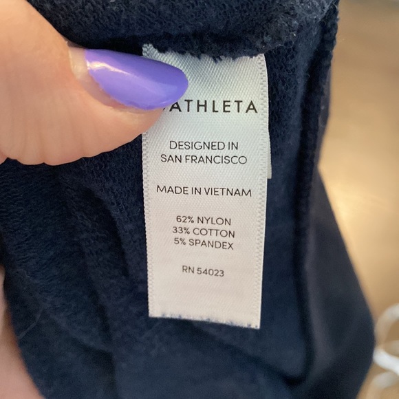 Athleta Blue Pullover Snap Sleeve Soft Small S EUC - Picture 8 of 9